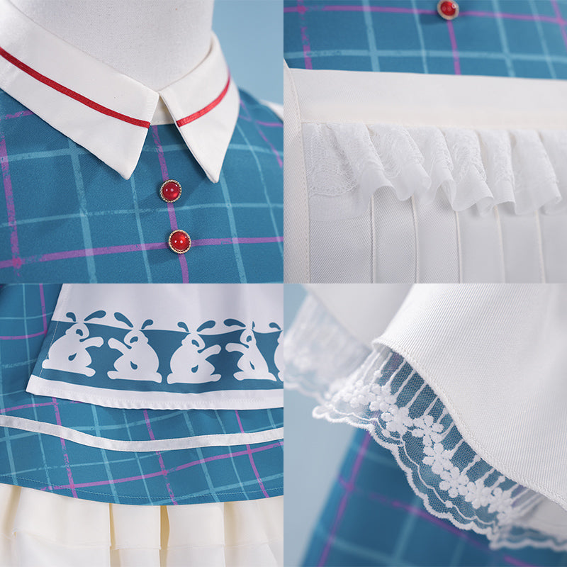 Arknights Amiya ¡Á White Rabbit Candy Collaboration Echoes of Sweet Dreams Goods Set Cosplay Costume