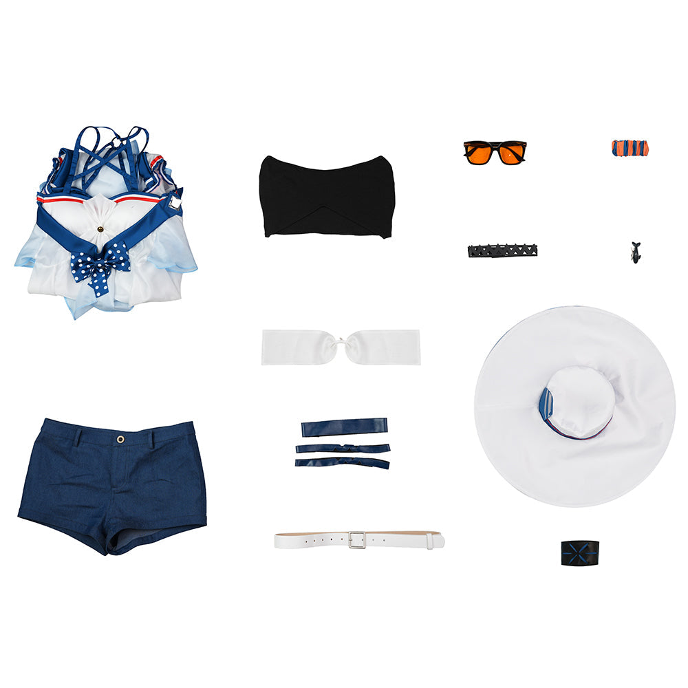 Arknights Coral Coast Collection Waverider WR04 Skadi Swimsuit Cosplay Costume