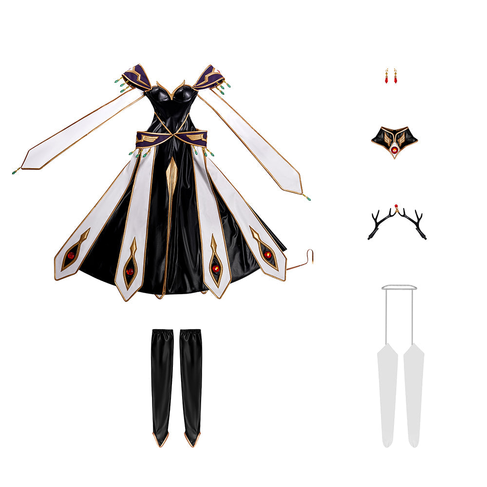 Code Geass C.C. CC White Queen Cosplay Costume