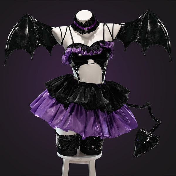 Date A Live IV: Tokisaki Kurumi Pretty Purple Devil Ver Hallowen Cosplay Costume