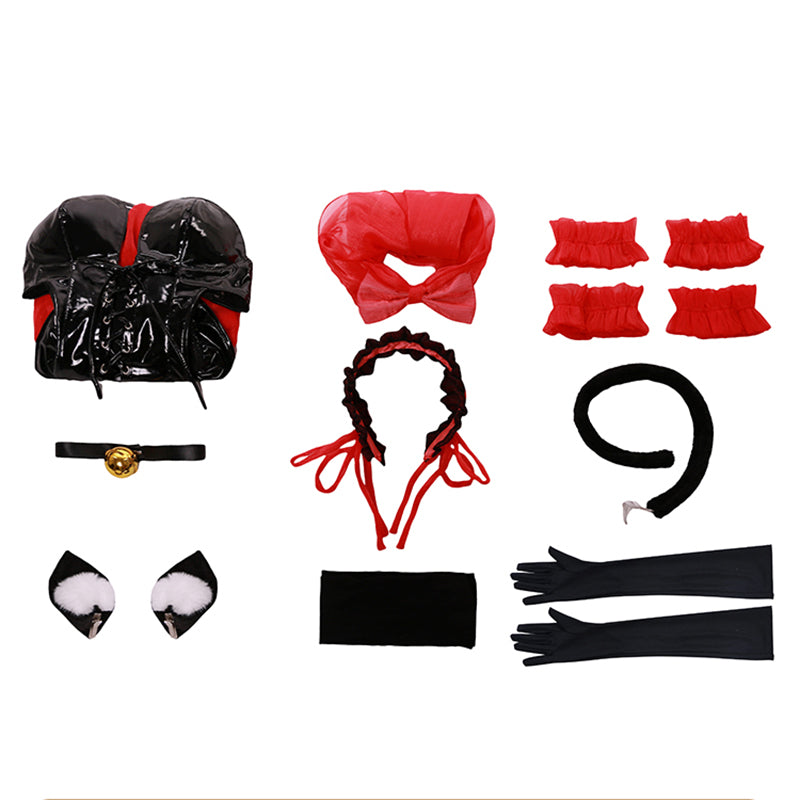 Date A Live Date A Bullet Kurumi Tokisaki Cat Ears Cosplay Costume