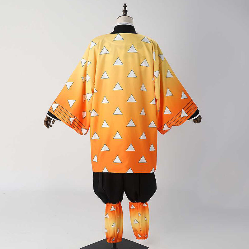 Demon Slayer: Kimetsu No Yaiba Agatsuma Zenitsu Cosplay Costume