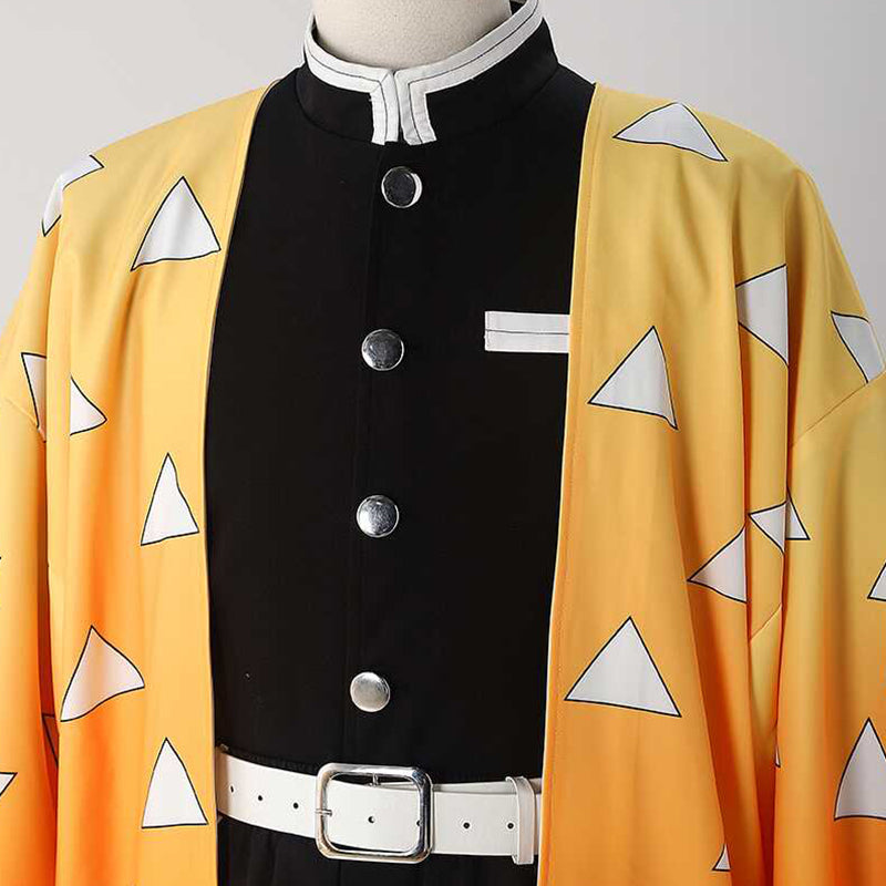 Demon Slayer: Kimetsu No Yaiba Agatsuma Zenitsu Cosplay Costume