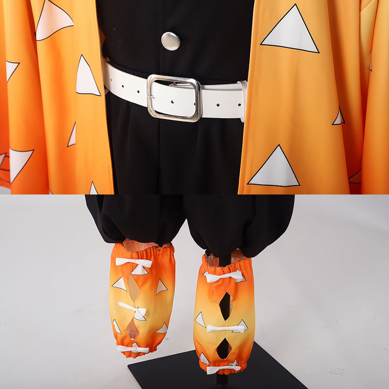 Demon Slayer: Kimetsu No Yaiba Agatsuma Zenitsu Cosplay Costume