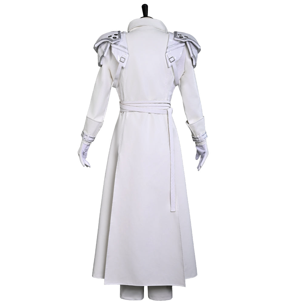 Final Fantasy VII FF7 White Sephiroth Cosplay Costume