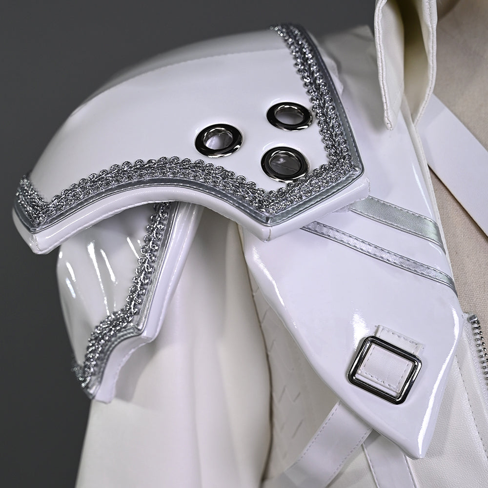 Final Fantasy VII FF7 White Sephiroth Cosplay Costume