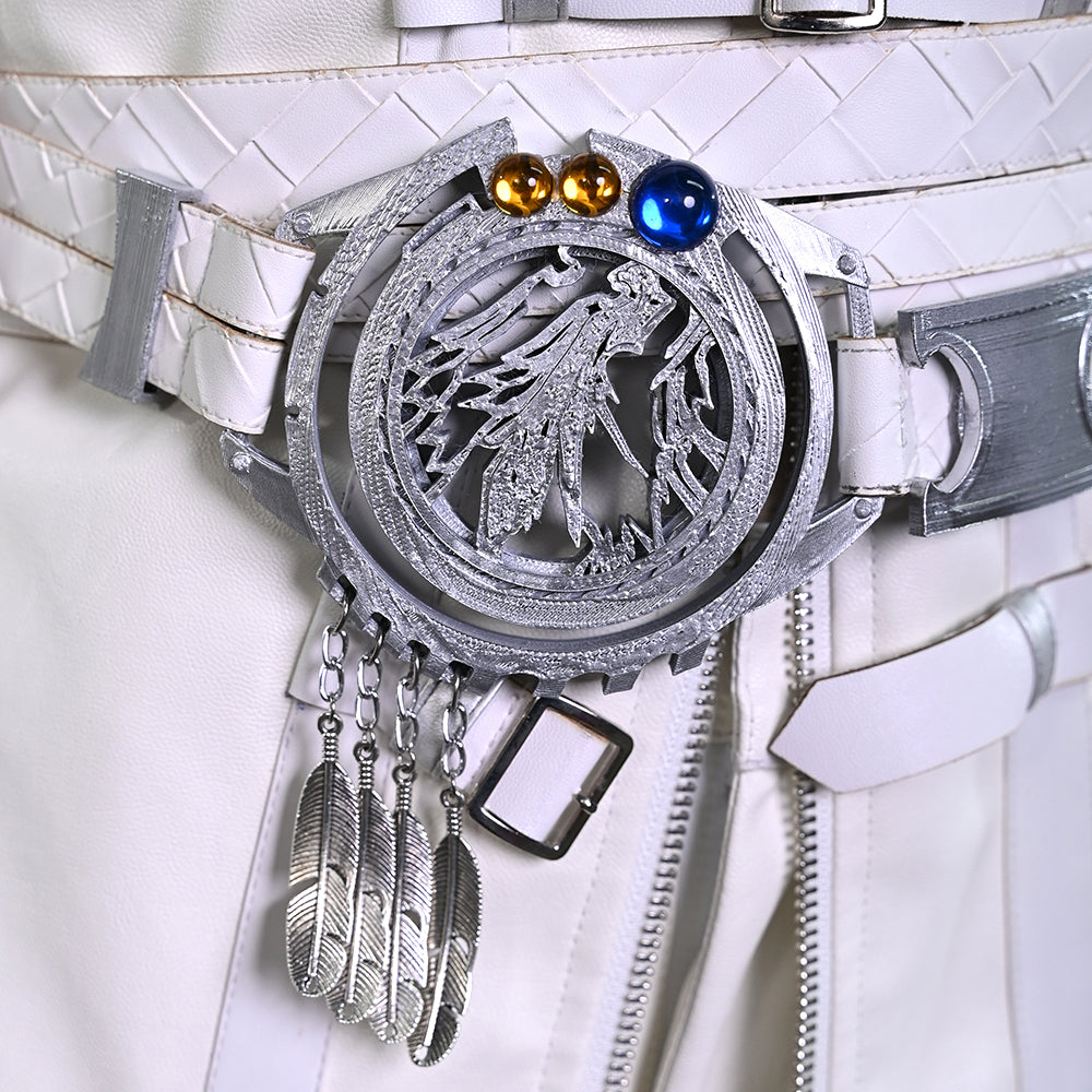 Final Fantasy VII FF7 White Sephiroth Cosplay Costume