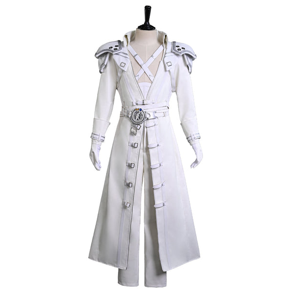 Final Fantasy VII FF7 White Sephiroth Cosplay Costume