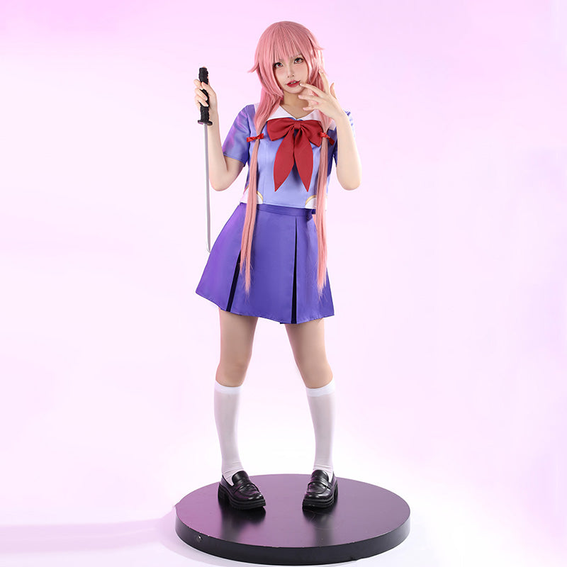 Future Diary Mirai Nikki Yuno Gasai School Uniform Cosplay Costume