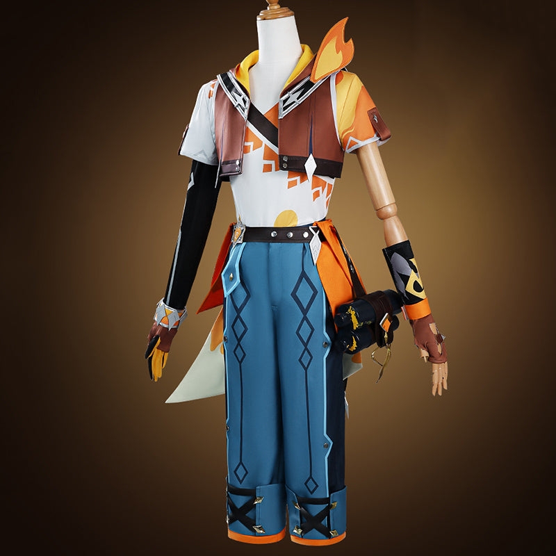 Genshin Impact Bennett Adventures in Blazing Hue Cosplay Costume