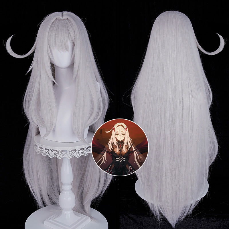 Genshin Impact Ronova Gray Pink Cosplay Wig