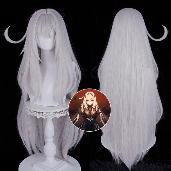Genshin Impact Ronova Gray Pink Cosplay Wig