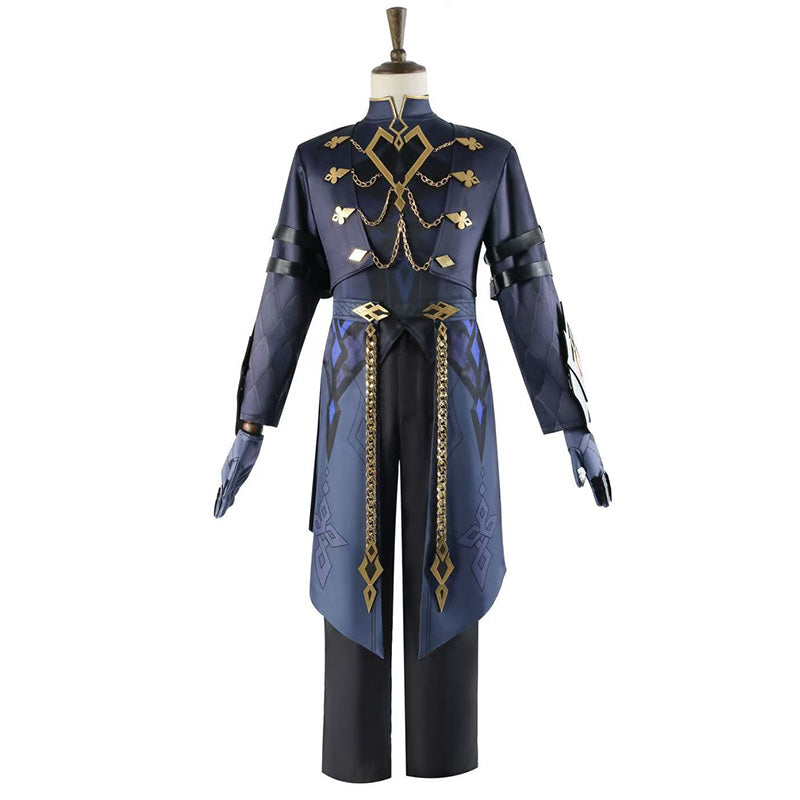 Genshin Impact the Eleven Fatui Harbingers The Captain Il Capitano Cosplay Costume