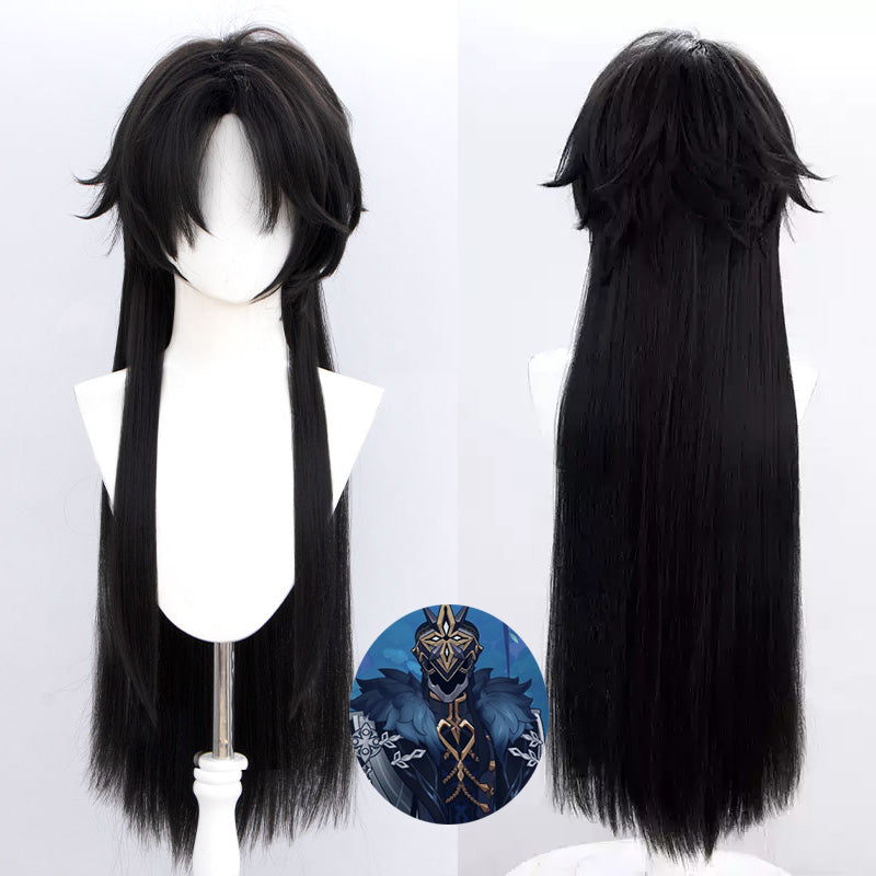 Genshin Impact the Eleven Fatui Harbingers The Captain Il Capitano Cosplay Wig