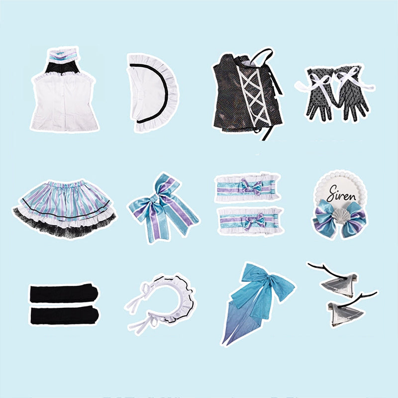 Goddess of Victory: Nikke NIKKE¡Áand GALLERY Collaboration Memorial Cafe Little Mermaid Cosplay Costume