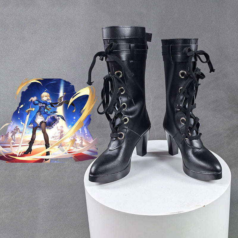 Honkai Star Rail Fate/Stay Night: Unlimited Blade Works Saber Cosplay Shoes