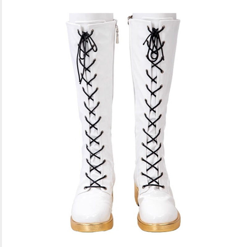KPop Demon Hunters HUNTR/X Rumi Golden Black Dance Outfit Shoes Cosplay Boots