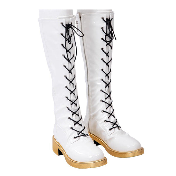 KPop Demon Hunters HUNTR/X Rumi Golden Black Dance Outfit Shoes Cosplay Boots