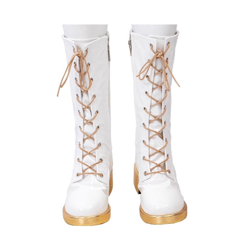 KPop Demon Hunters HUNTR/X Zoey Black Golden Dance Outfit Shoes Cosplay Boots