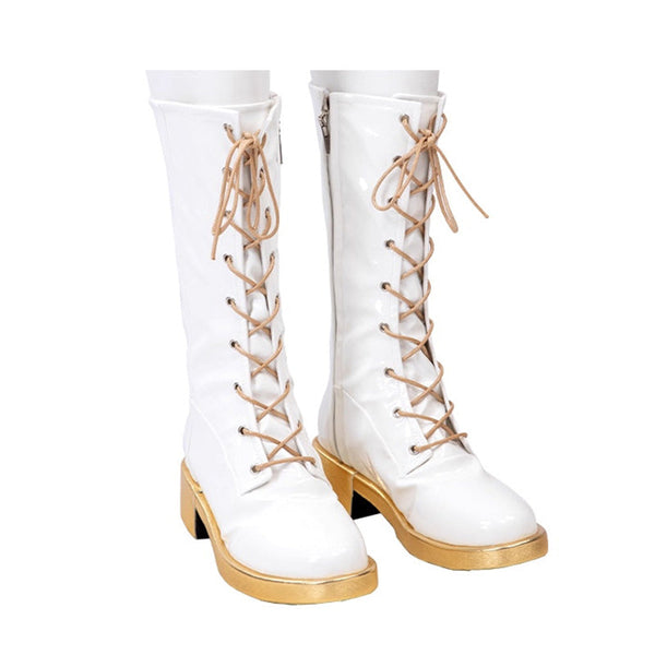 KPop Demon Hunters HUNTR/X Zoey Black Golden Dance Outfit Shoes Cosplay Boots