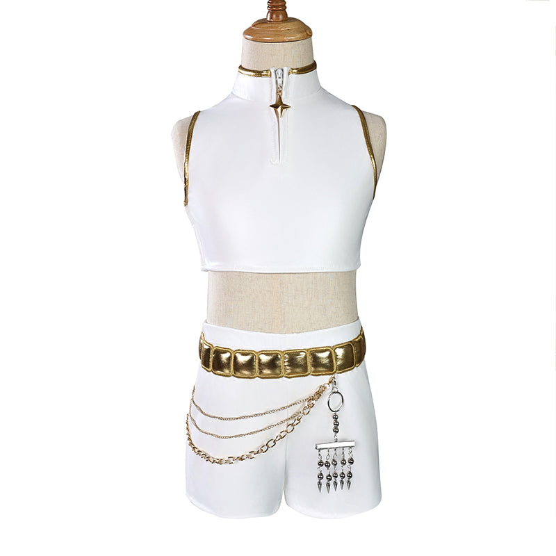 Kids Size KPop Killer R White Outfit Cosplay Costume