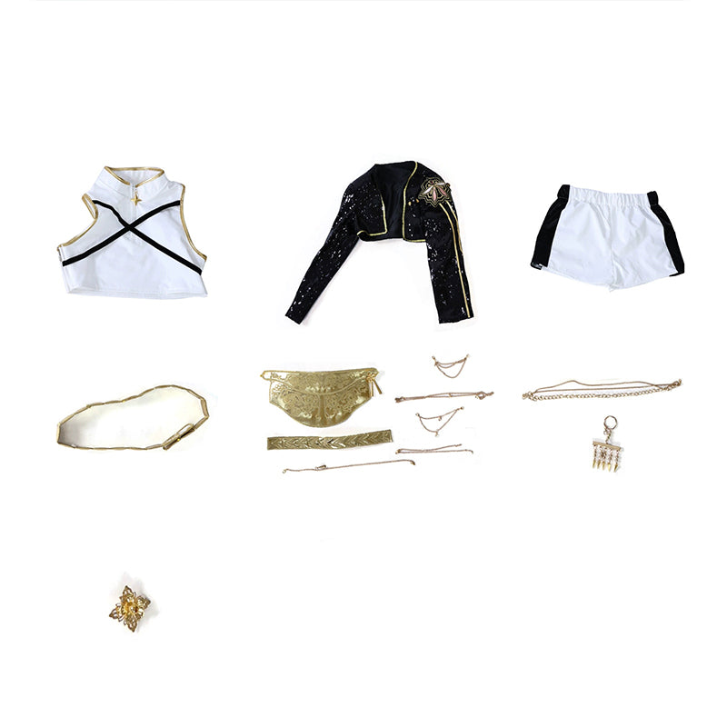Kids Size KPop Killer R Black Golden Dance Outfit Cosplay Costume