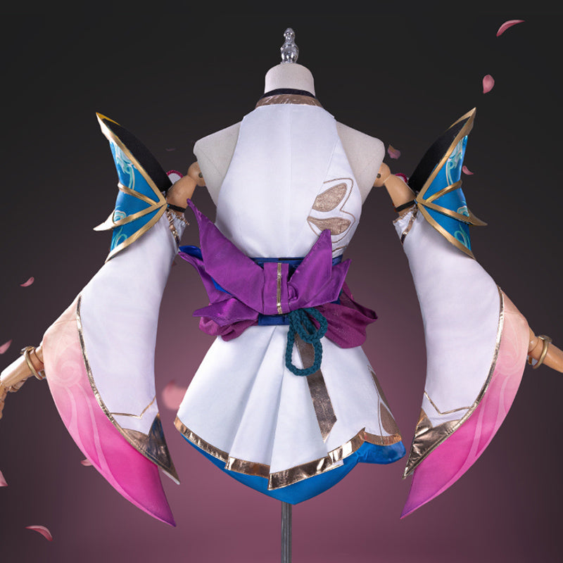 League Of Legends LOL Prestige Spirit Blossom Lux Gameplay Cosplay Costume