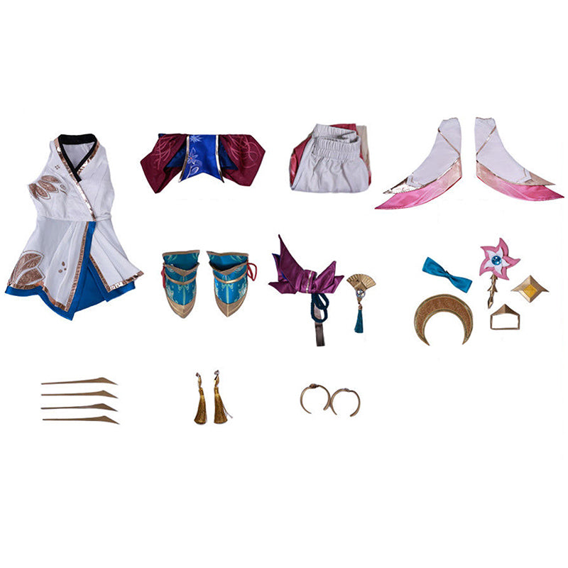 League Of Legends LOL Prestige Spirit Blossom Lux Gameplay Cosplay Costume
