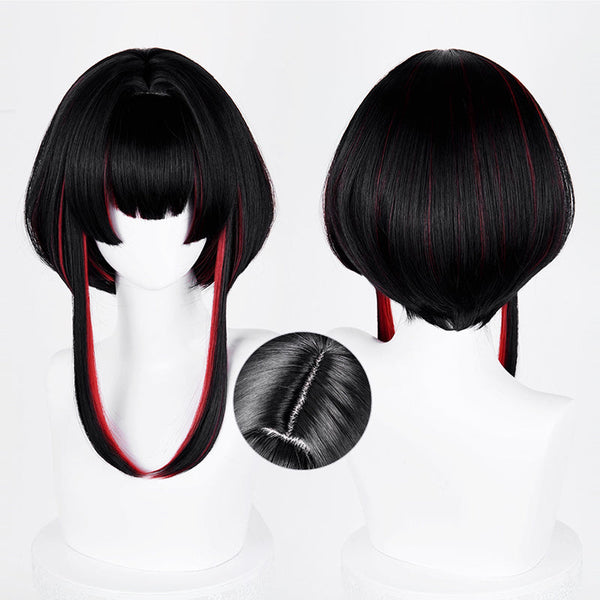 League of Legends LOL After Hours Spirit Blossom Springs Ahri Black Red Cosplay Wig