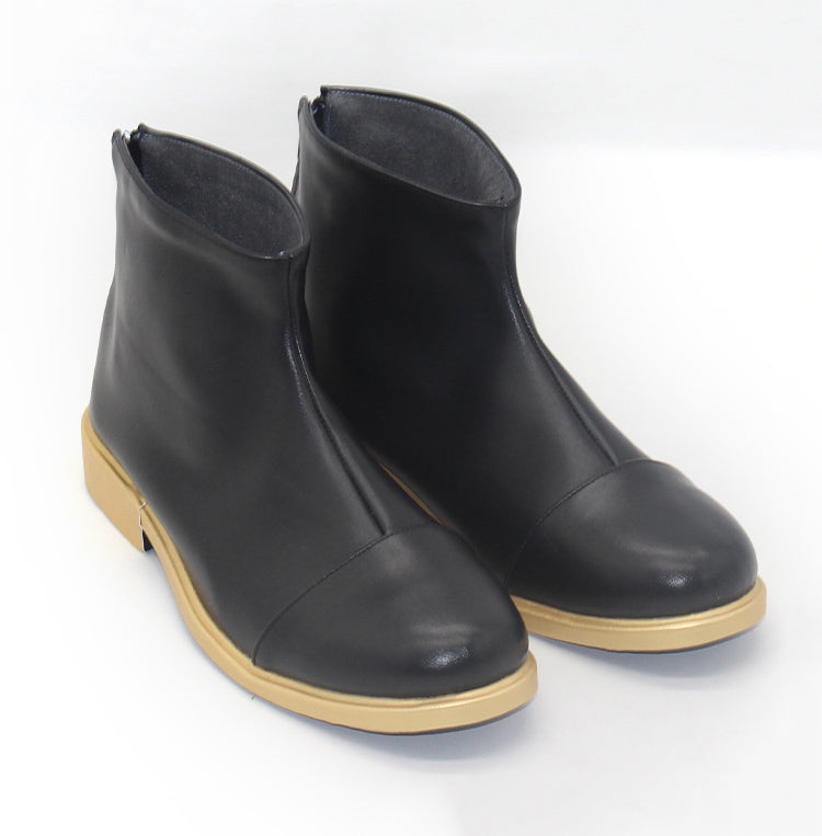 Limbus Company Lei Heng Black Gloden Cosplay Shoes