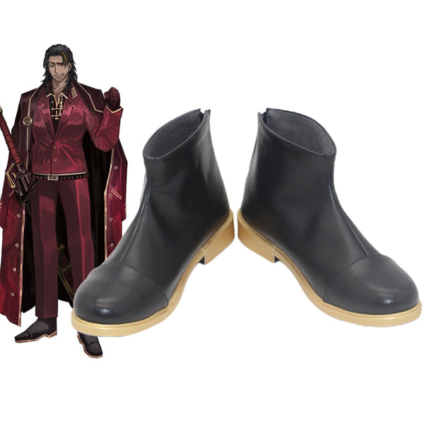 Limbus Company Lei Heng Black Gloden Cosplay Shoes