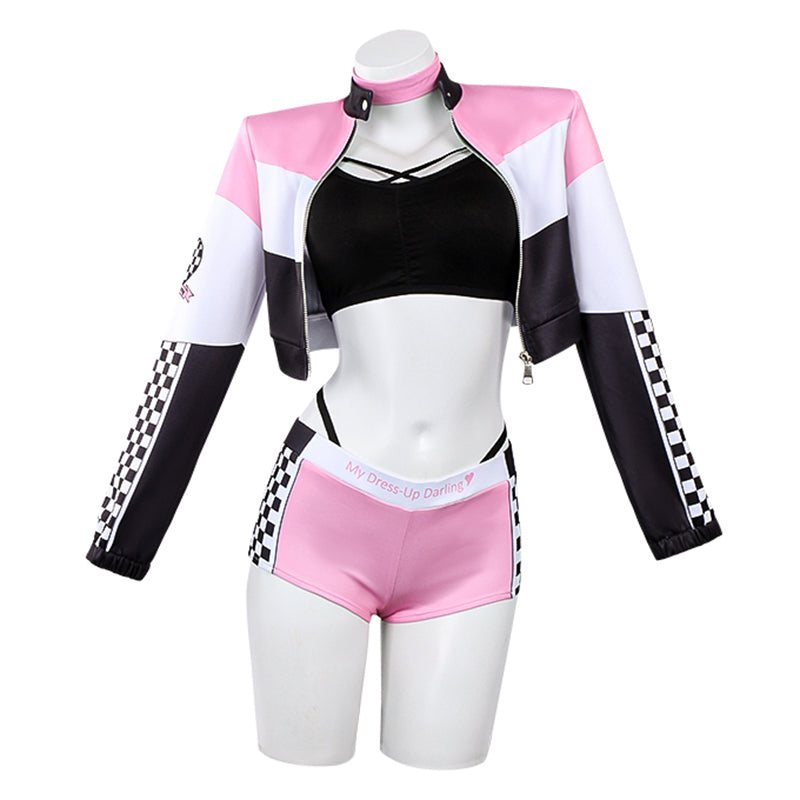 My Dress-Up Darling Sono Bisque Doll Wa Koi Wo Suru Kitagawa Marin Race Queen Ver. Cosplay Costume