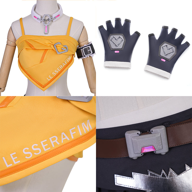 Overwatch 2 x LE SSERAFIM Mercy Cosplay Costume
