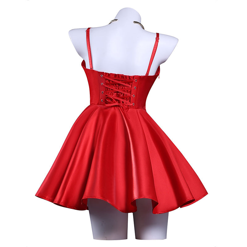 Panty And Stocking With Garterbelt Panty Red Dress Cosplay Costume