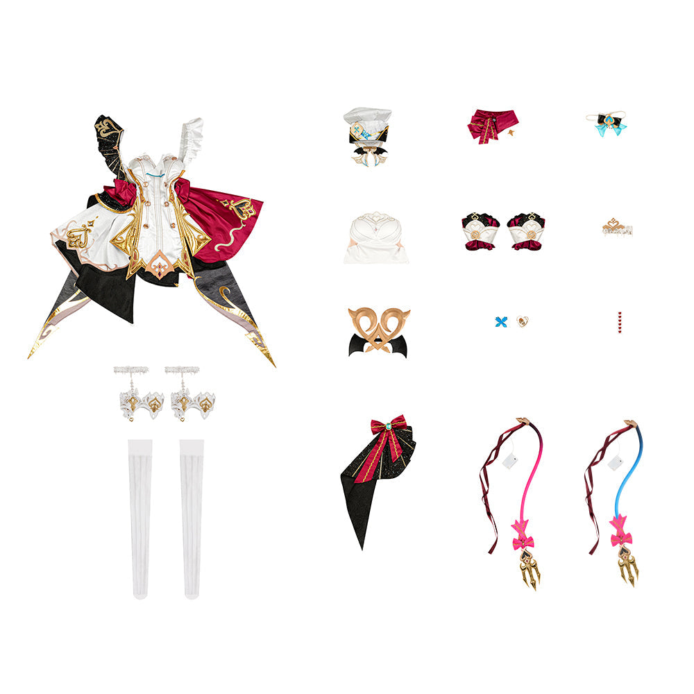 SR Genshin Impact Escoffier Cosplay Costume - Select Tail Color