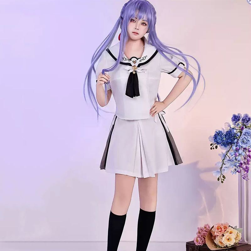 Summer Pockets Shiroha Naruse Ao Sorakado Cosplay Costume