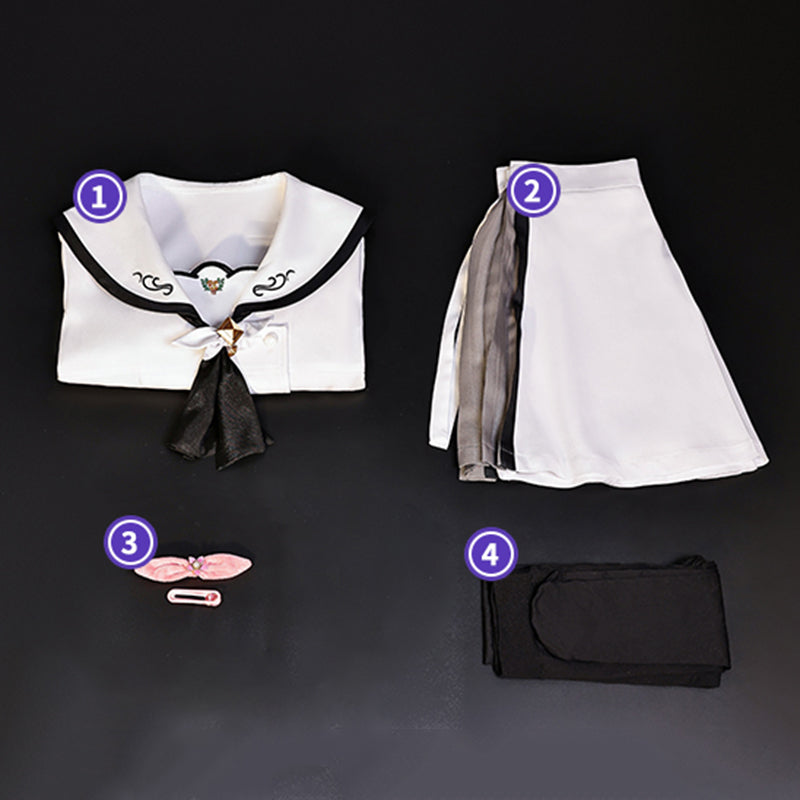 Summer Pockets Shiroha Naruse Ao Sorakado Cosplay Costume