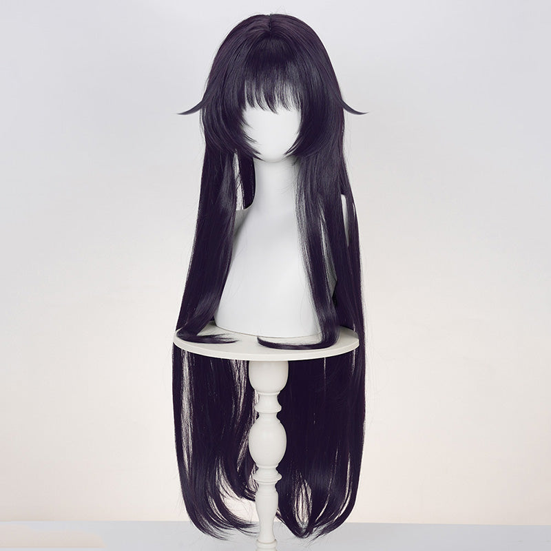 The Fragrant Flower Blooms with Dignity Kaoruko Waguri Black Purple Cosplay Wig