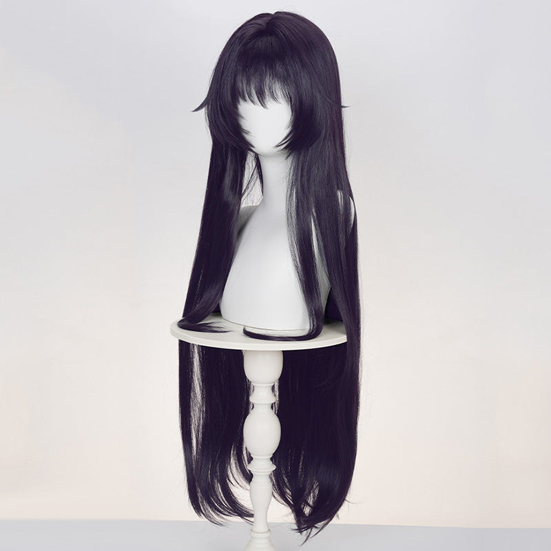 The Fragrant Flower Blooms with Dignity Kaoruko Waguri Black Purple Cosplay Wig