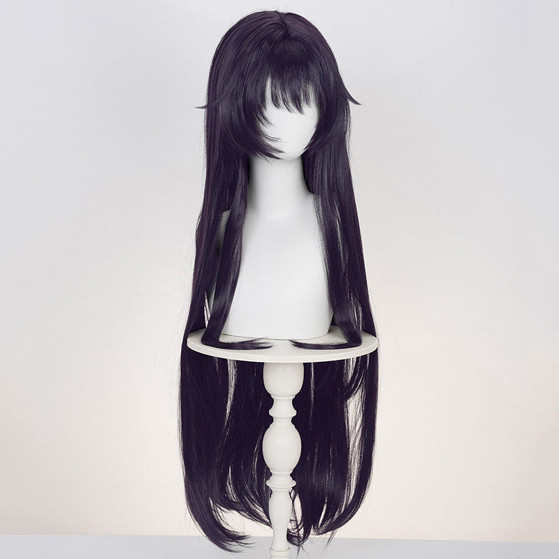 The Fragrant Flower Blooms with Dignity Kaoruko Waguri Black Purple Cosplay Wig