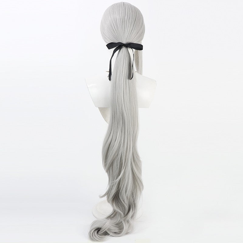 The Hundred Line -Last Defense Academy- Tsubasa Kawana Silver White Cosplay Wig New Edition
