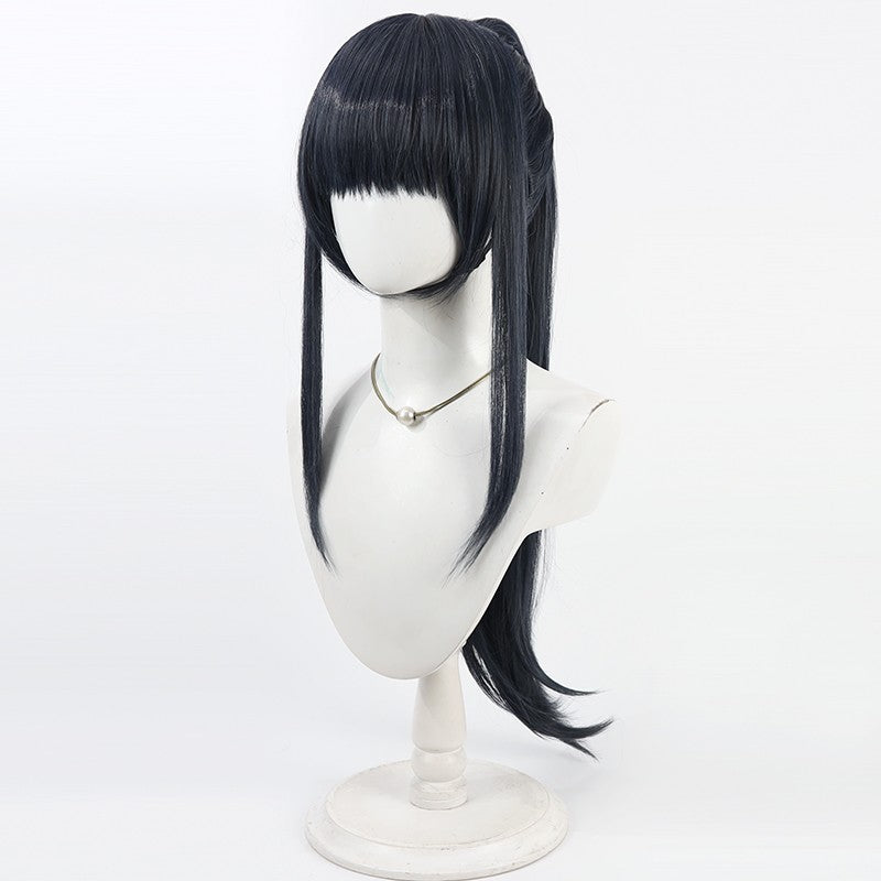 The Hundred Line -Last Defense Academy- Kyoshika Magadori Deep Blue Cosplay Wig
