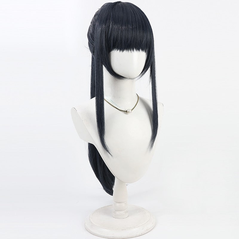 The Hundred Line -Last Defense Academy- Kyoshika Magadori Deep Blue Cosplay Wig