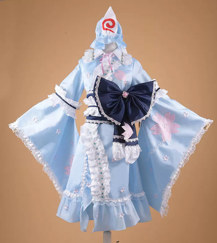 Touhou Project Yuyuko Saigyouji Cosplay Costume