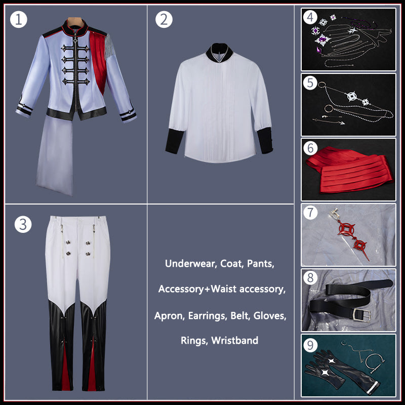 Virtual YouTuber NIJISANJI Freodore Cosplay Costume