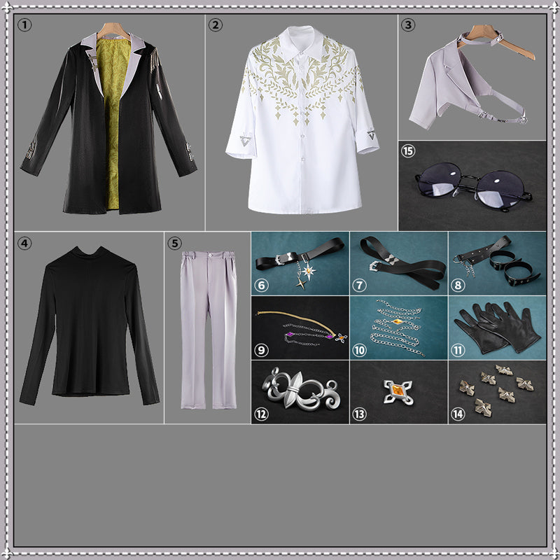 Virtual YouTuber NIJISANJI Kaelix Debonair Cosplay Costume