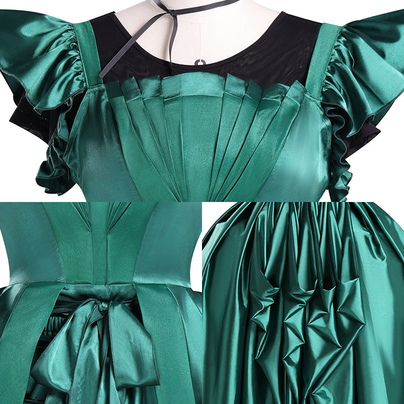 Wednesday 2 The Addams Family Agnes Demille Green Dress Cosplay Costume
