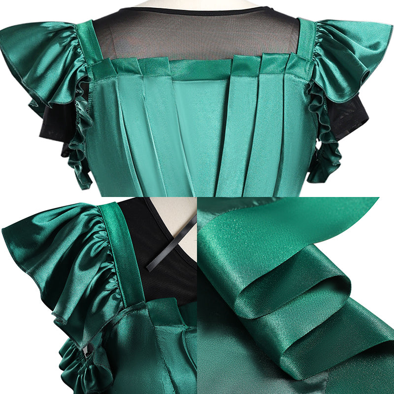 Wednesday 2 The Addams Family Agnes Demille Green Dress Cosplay Costume