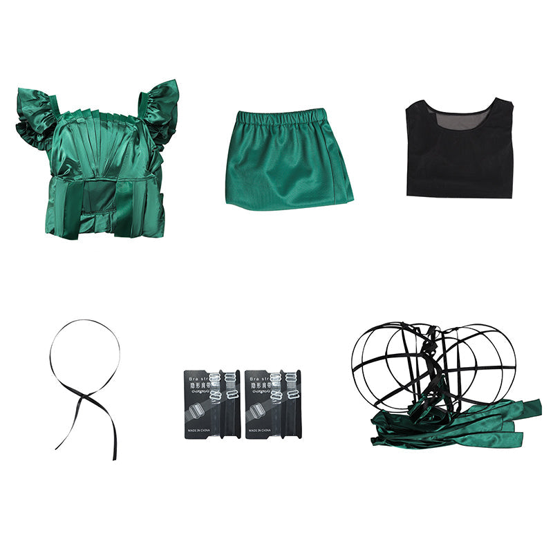 Wednesday 2 The Addams Family Agnes Demille Green Dress Cosplay Costume