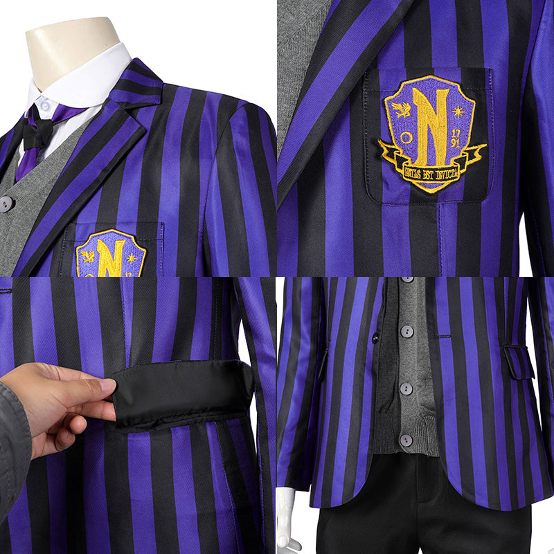 Wednesday 2 The Addams Family Nevermore Academy Uniform Eugene Otinger Cosplay Costume
